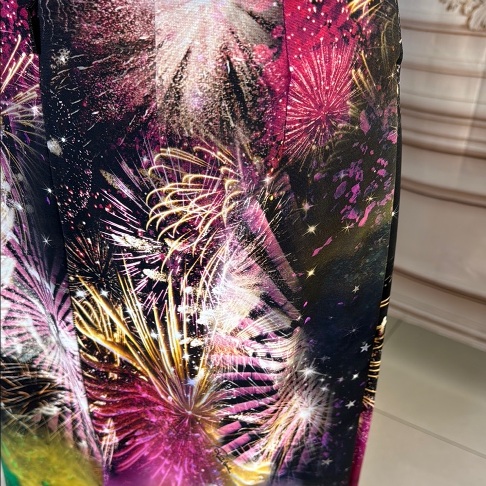 Roberto Cavalli Pink and Blue Cocktail Pencil Skirt - Picture 5 of 5